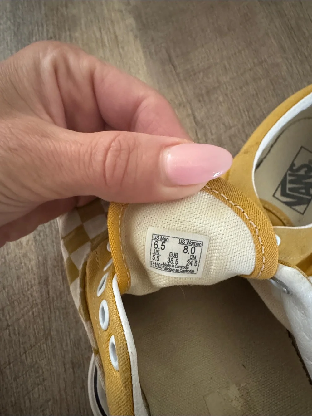 Vans Checkerboard Slip-On Sneakers in Yellow and White